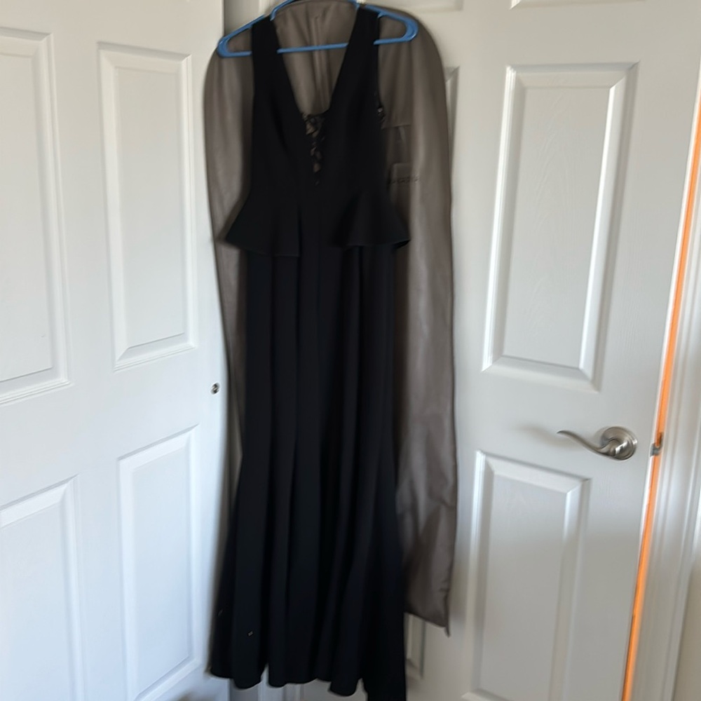 BCBG Black Peplum Gown